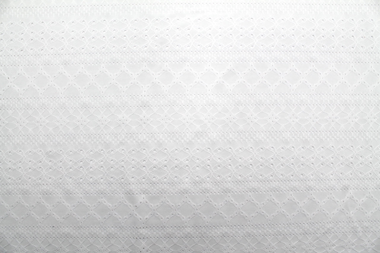 Tissu Jersey Dentelle Brodée One Blanc cassé