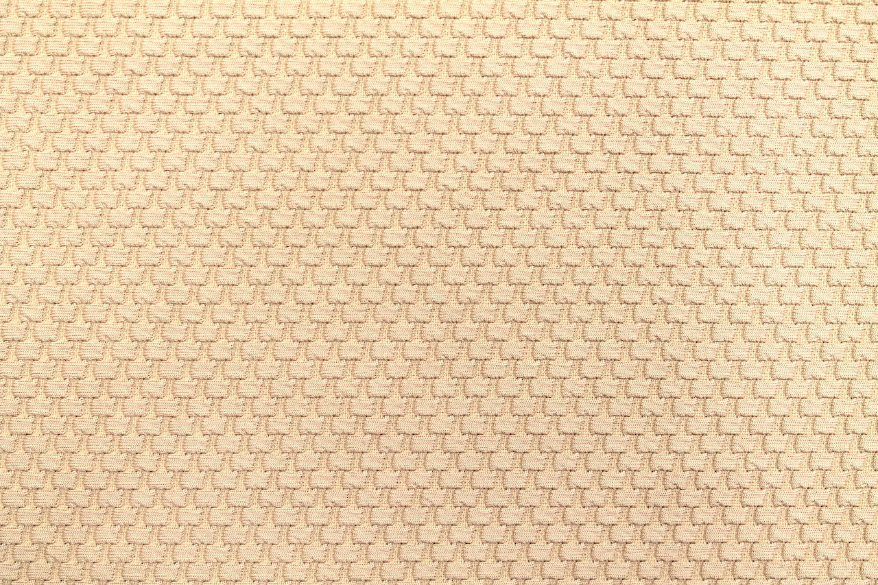 Tissu Jersey Nid d'abeille Beige