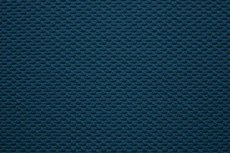 Tissu Jersey Nid d'abeille Bleu Canard
