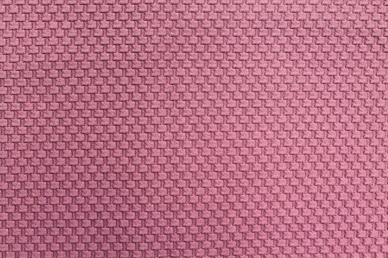 Tissu Jersey Nid d'abeille Bois de Rose