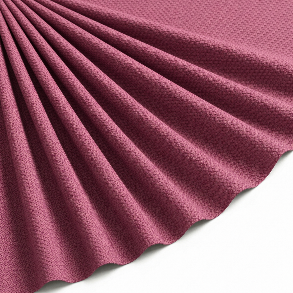 Tissu Jersey Nid d'abeille Bois de Rose