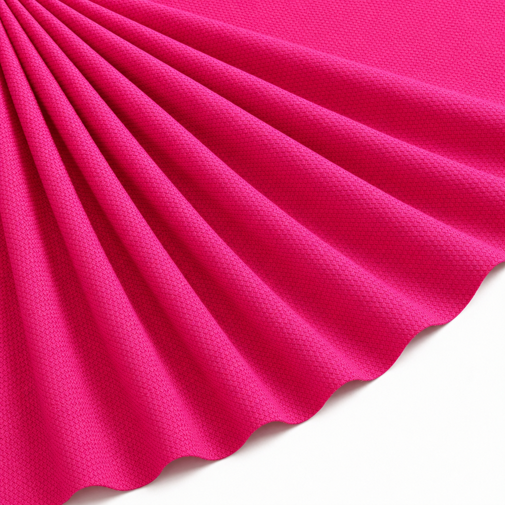 Tissu Jersey Nid d'abeille Fuchsia