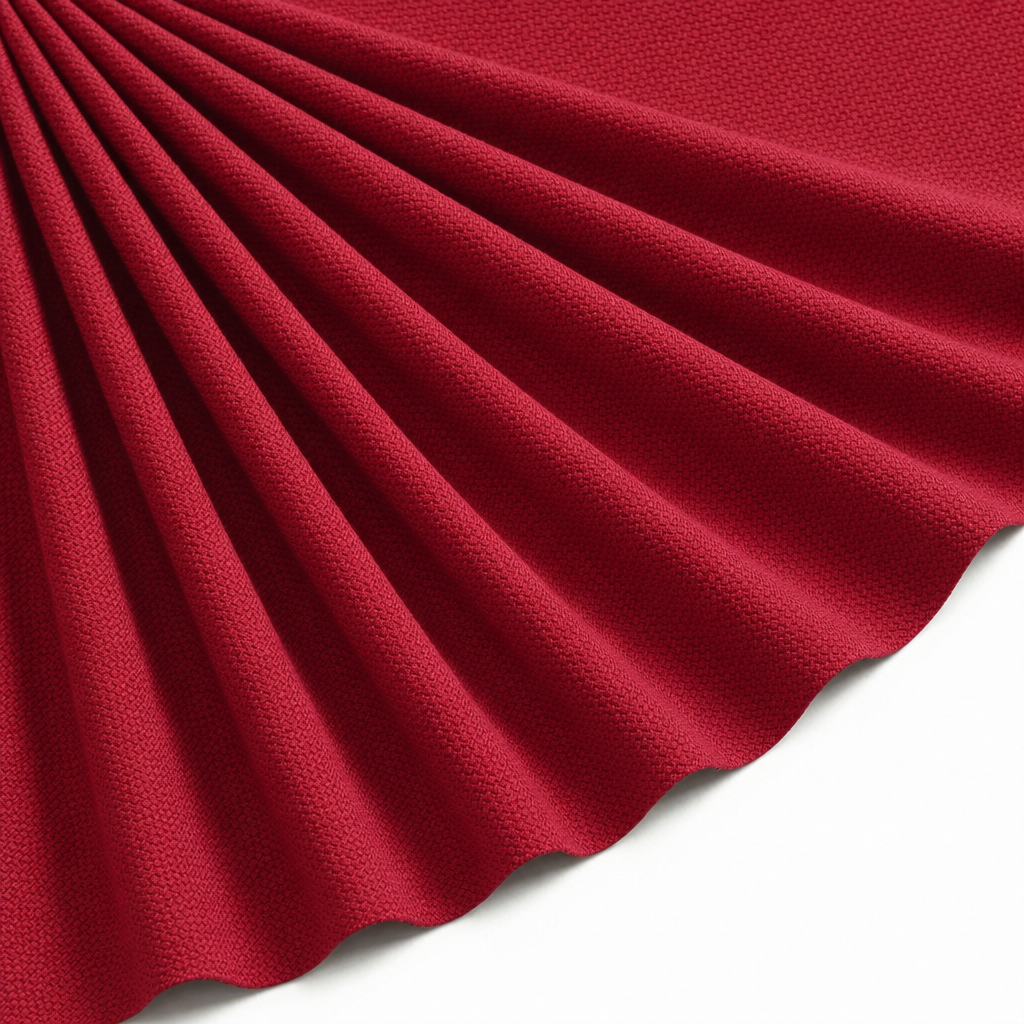Tissu Jersey Nid d'abeille Rouge -Au metre