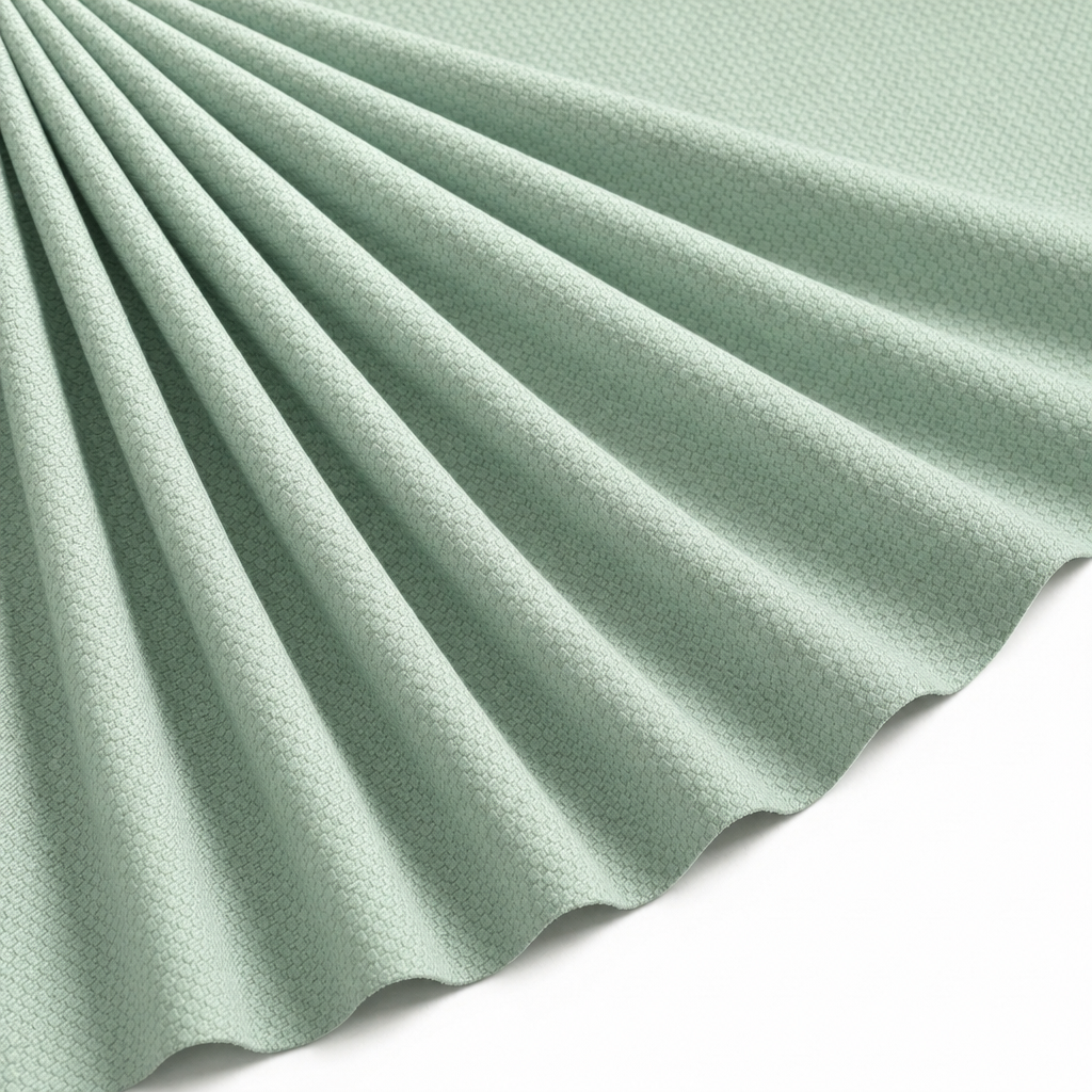 Tissu Jersey Nid d'abeille Vert Jade