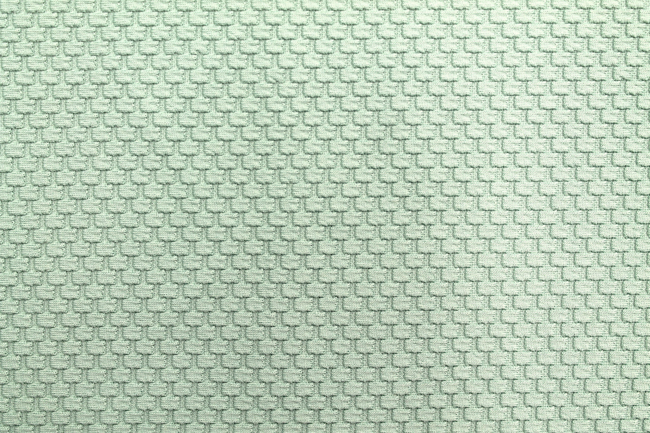 Tissu Jersey Nid d'abeille Vert Jade