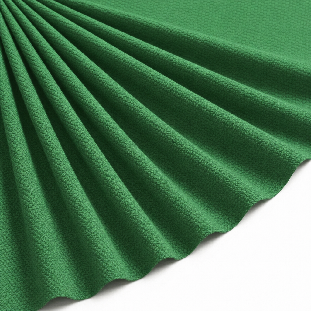 Tissu Jersey Nid d'abeille Vert pomme