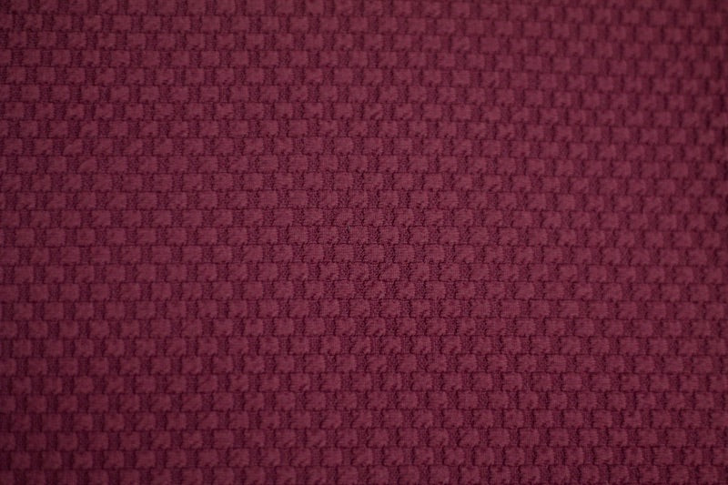 Tissu Jersey Nid d'abeille Rouge Bordeaux