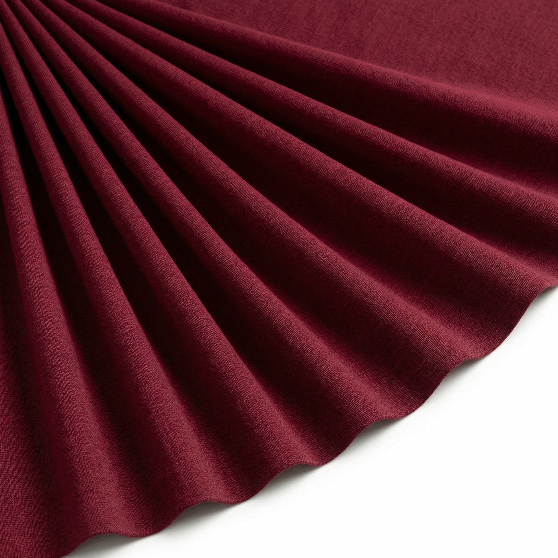 Tissu Jersey de Viscose Uni Rouge Bordeaux