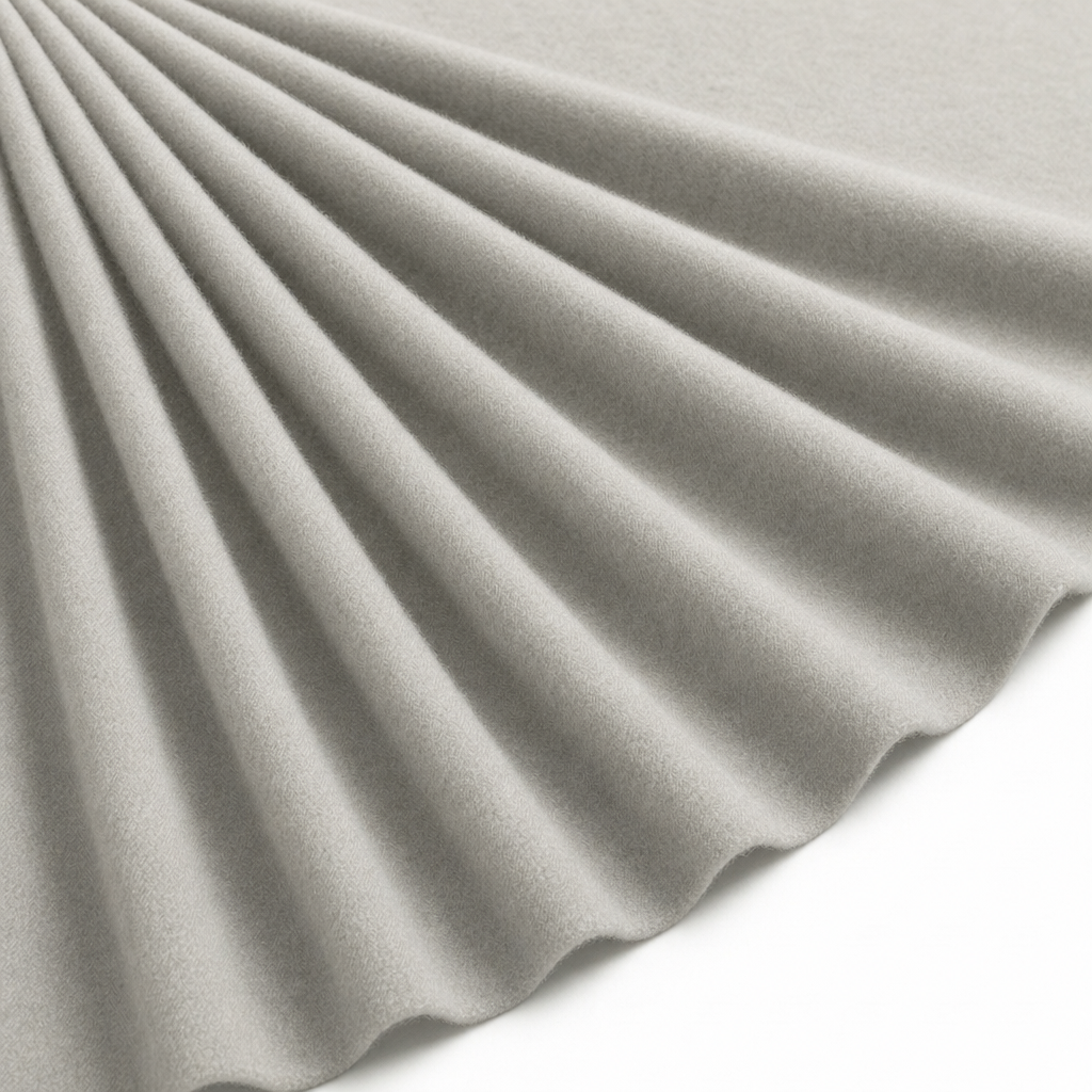 Tissu Lainage Cape Caban Blanc cassé