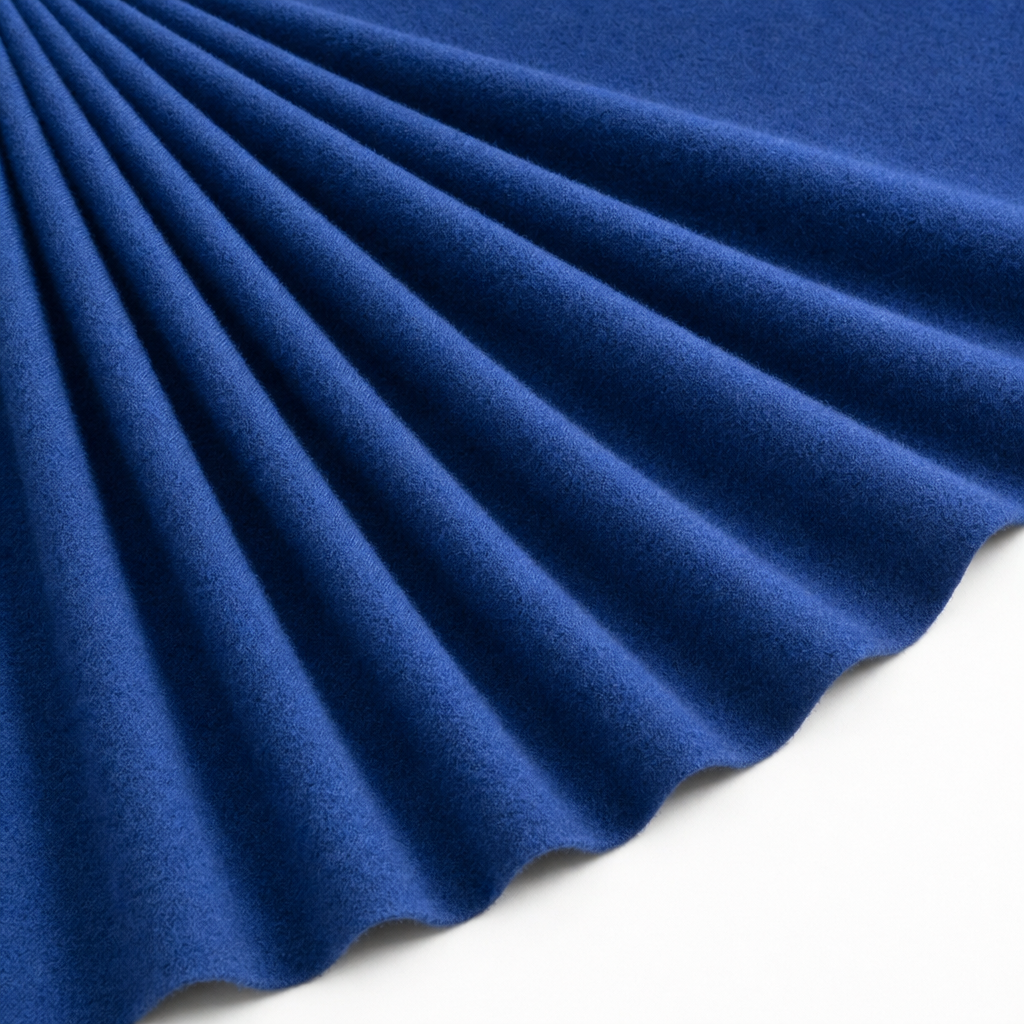 Tissu Lainage Cape Caban Bleu Roi