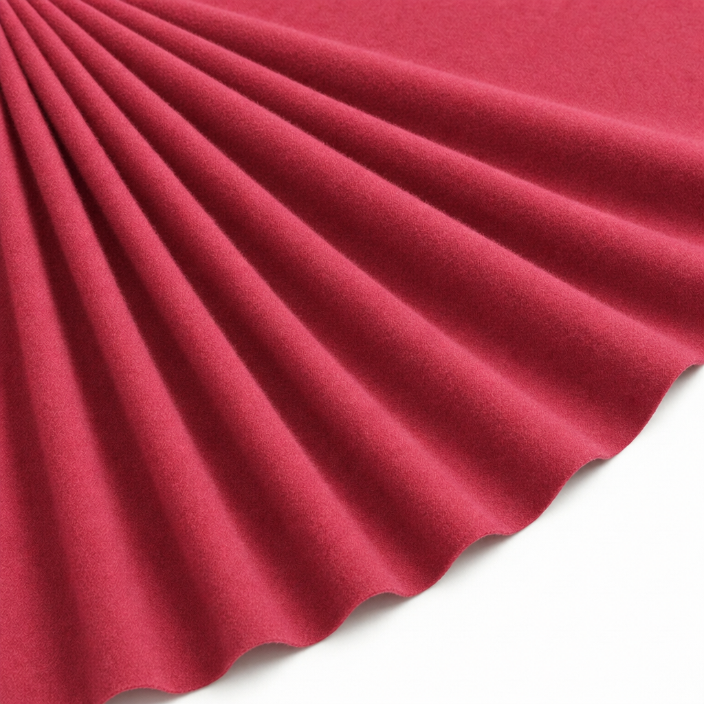 Tissu Lainage Cape Caban Rouge