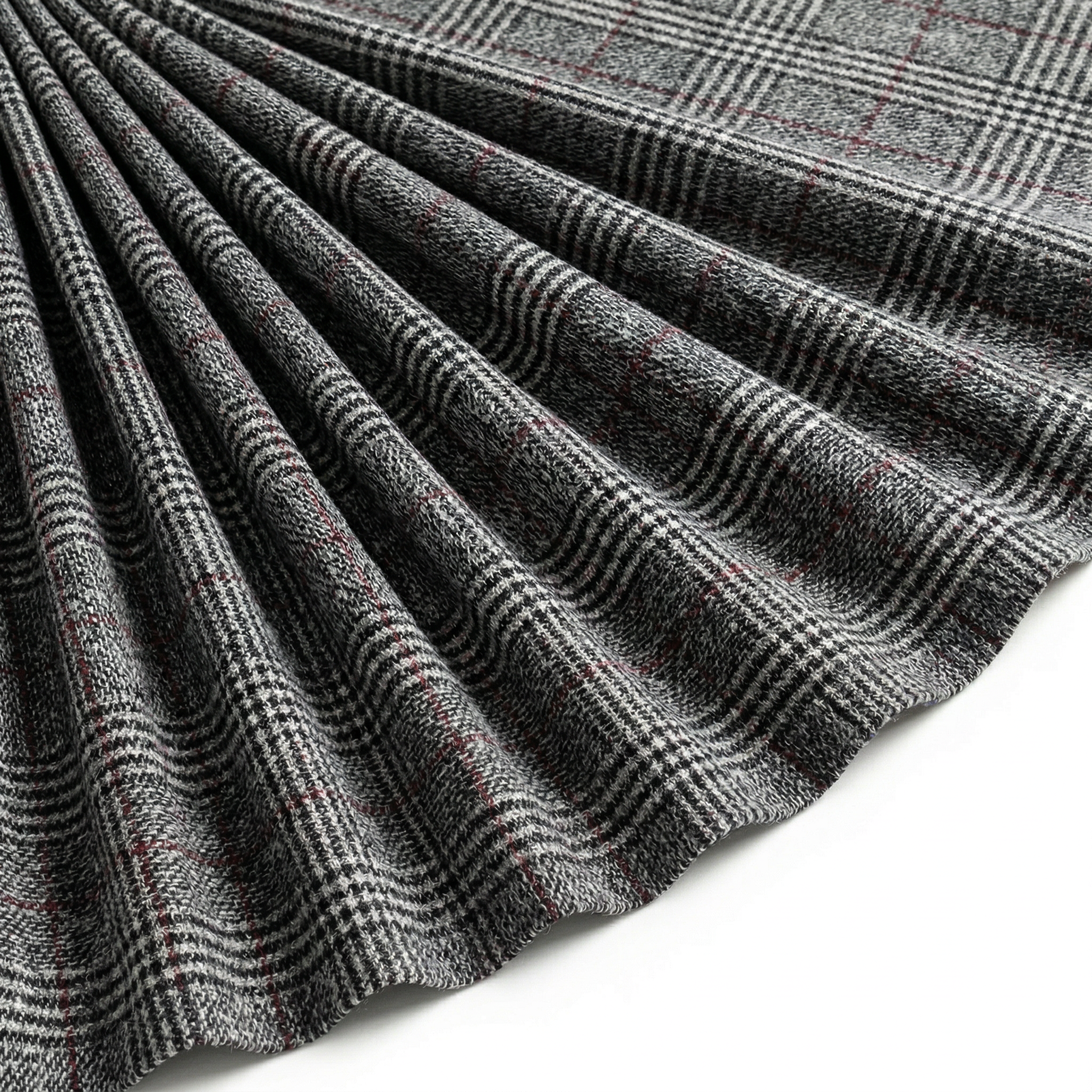 Tissu Lainage Épais Caroline Gris foncé