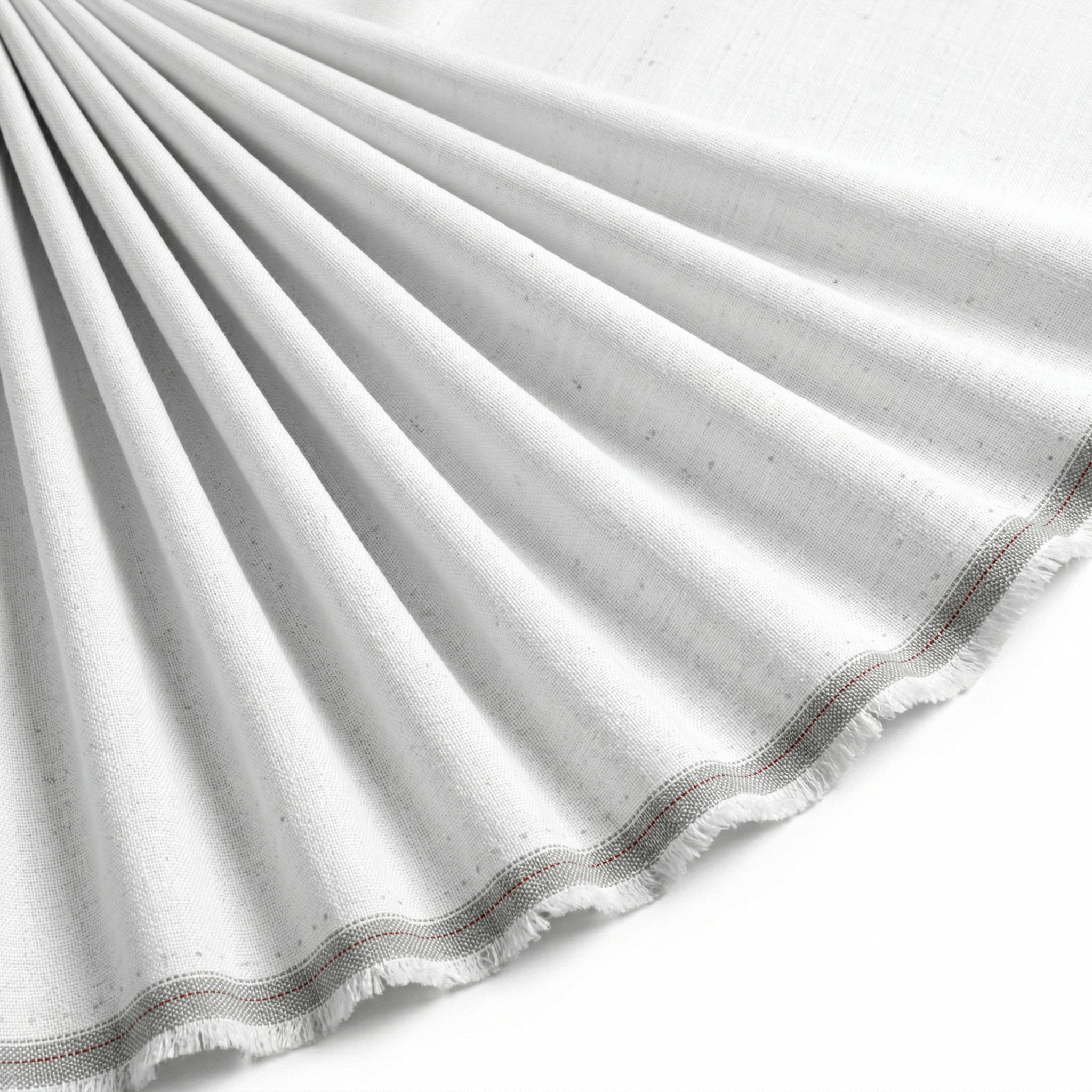 Tissu Lin Viscose Uni Blanc