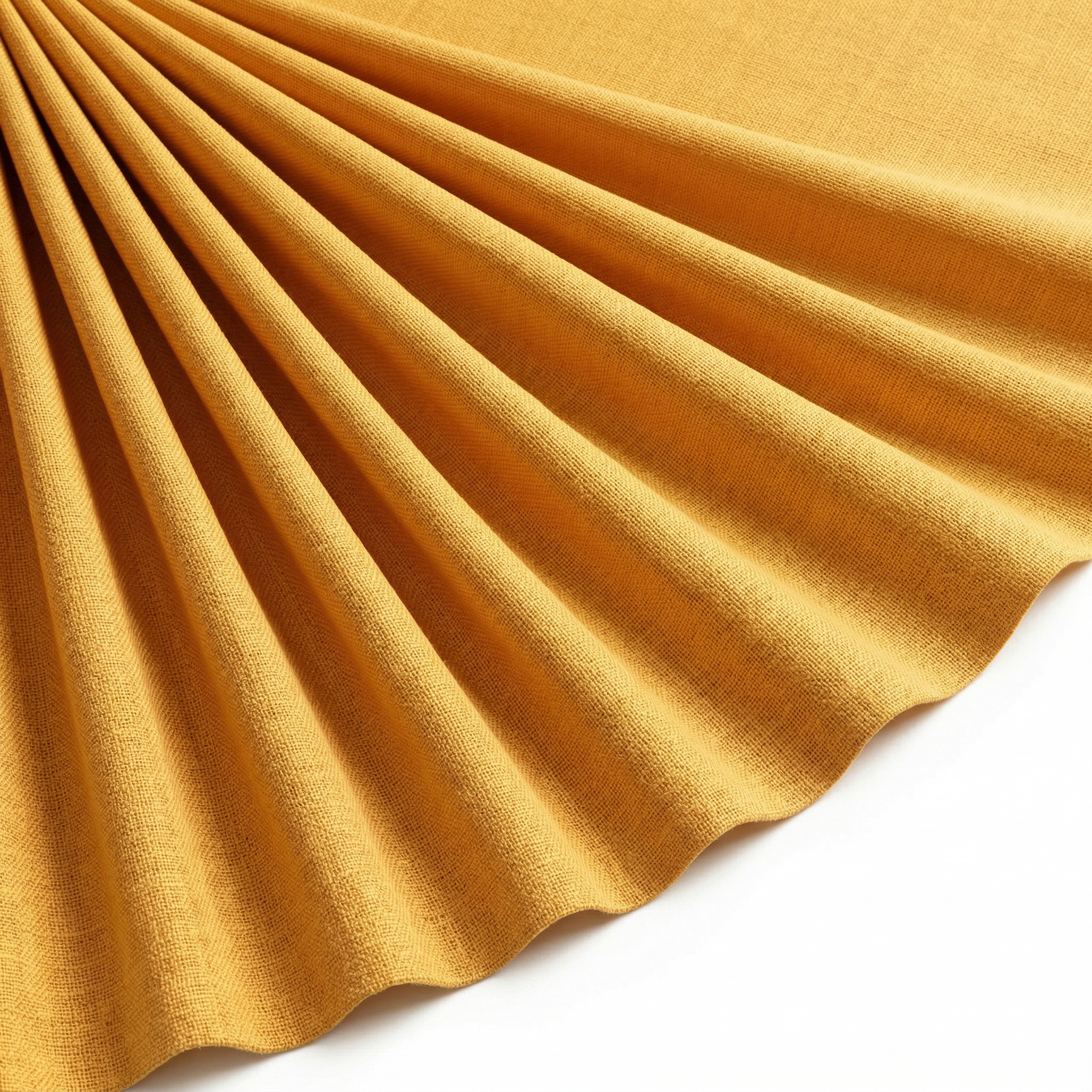 Tissu Lin Viscose Uni Jaune Safran