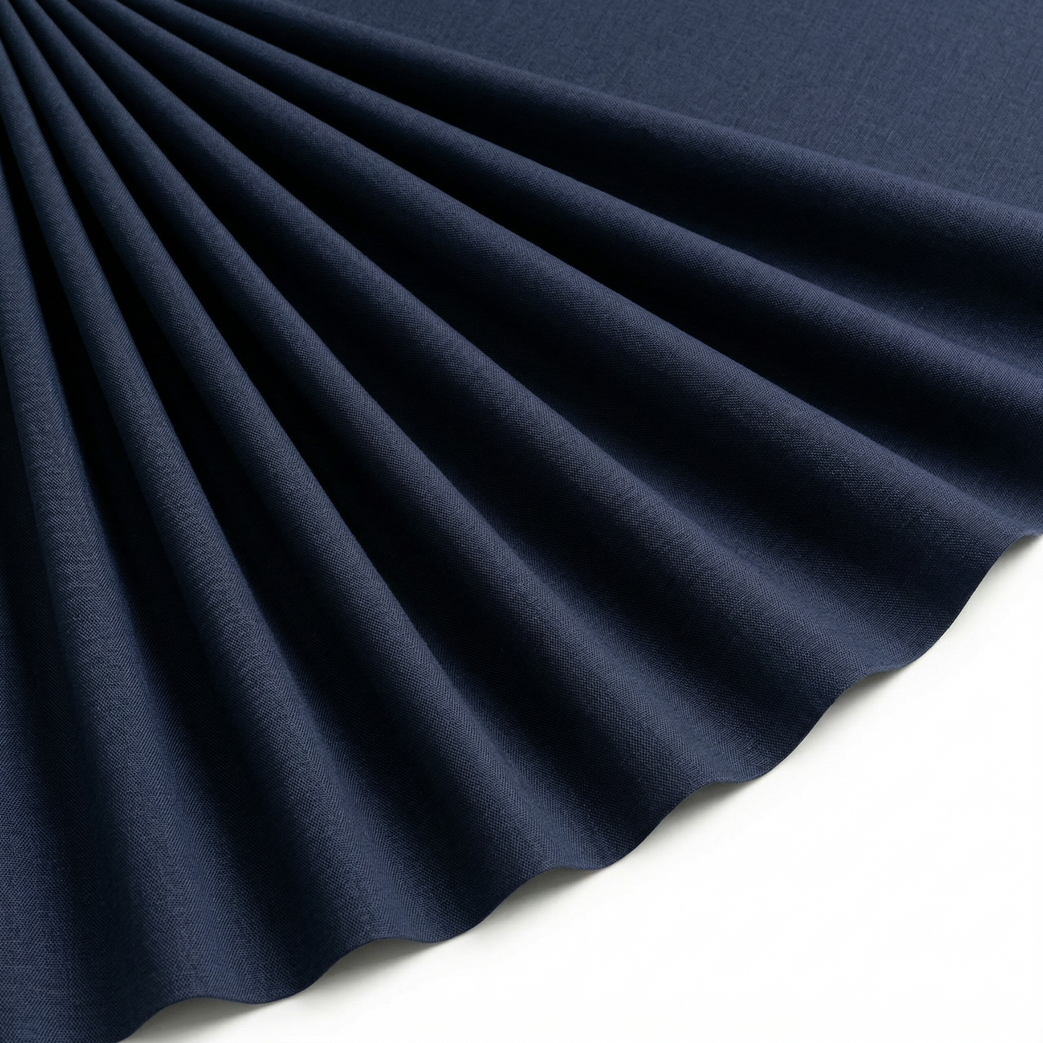 Tissu Lin Viscose Uni Marine