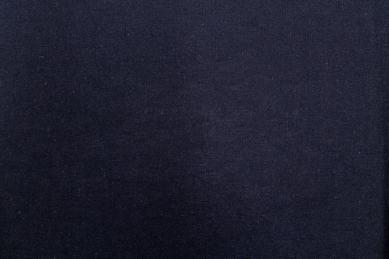 Tissu Lin Viscose Uni Marine