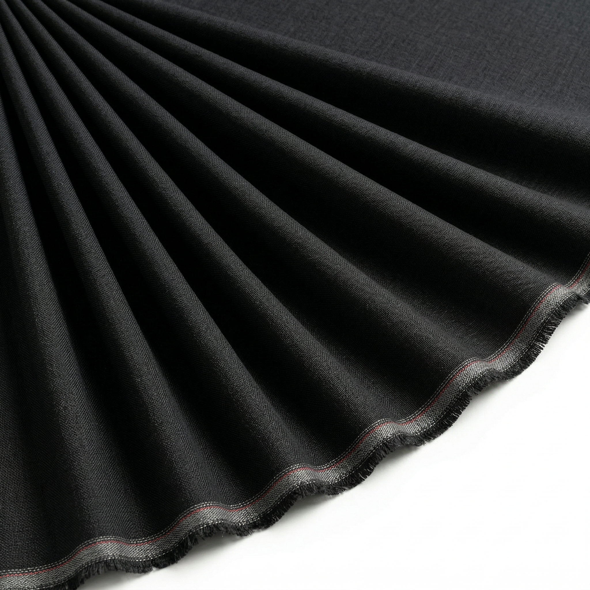 Tissu Lin Viscose Uni Noir