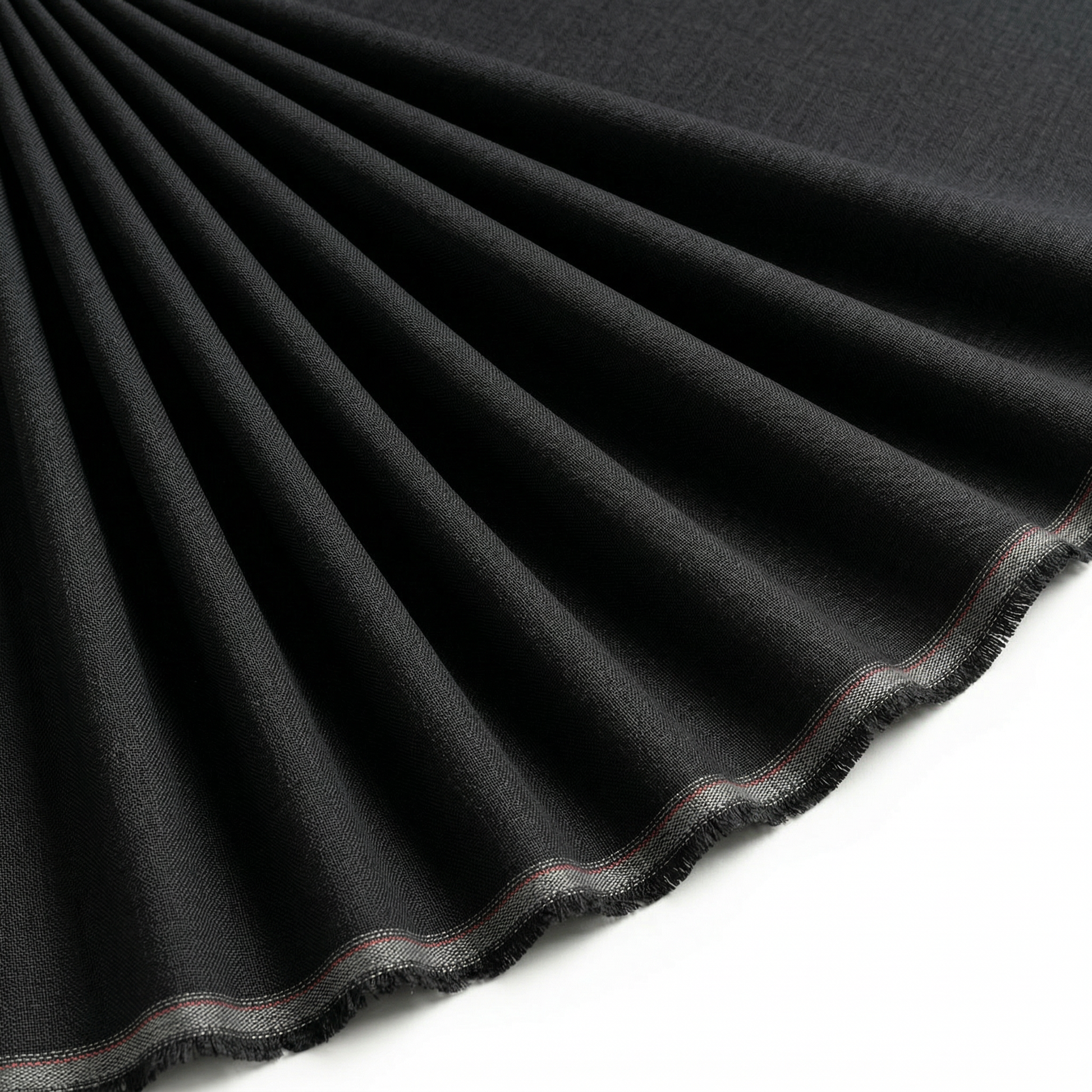 Tissu Lin Viscose Uni Noir