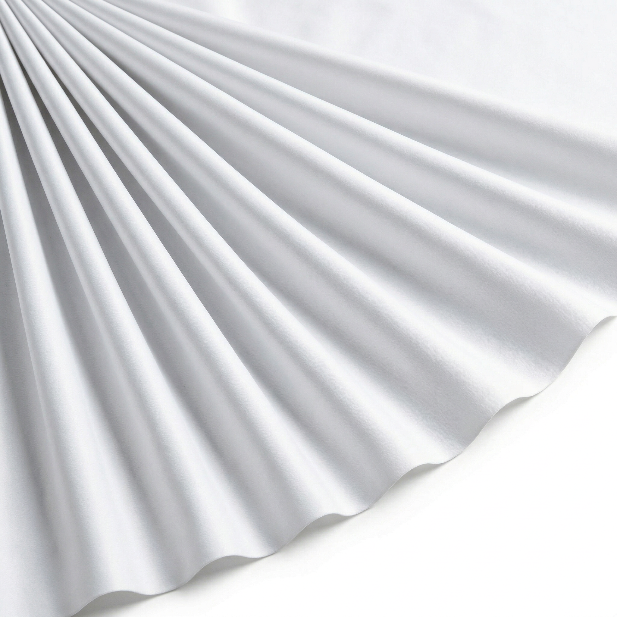 Tissu Lycra Brillant Uni Blanc