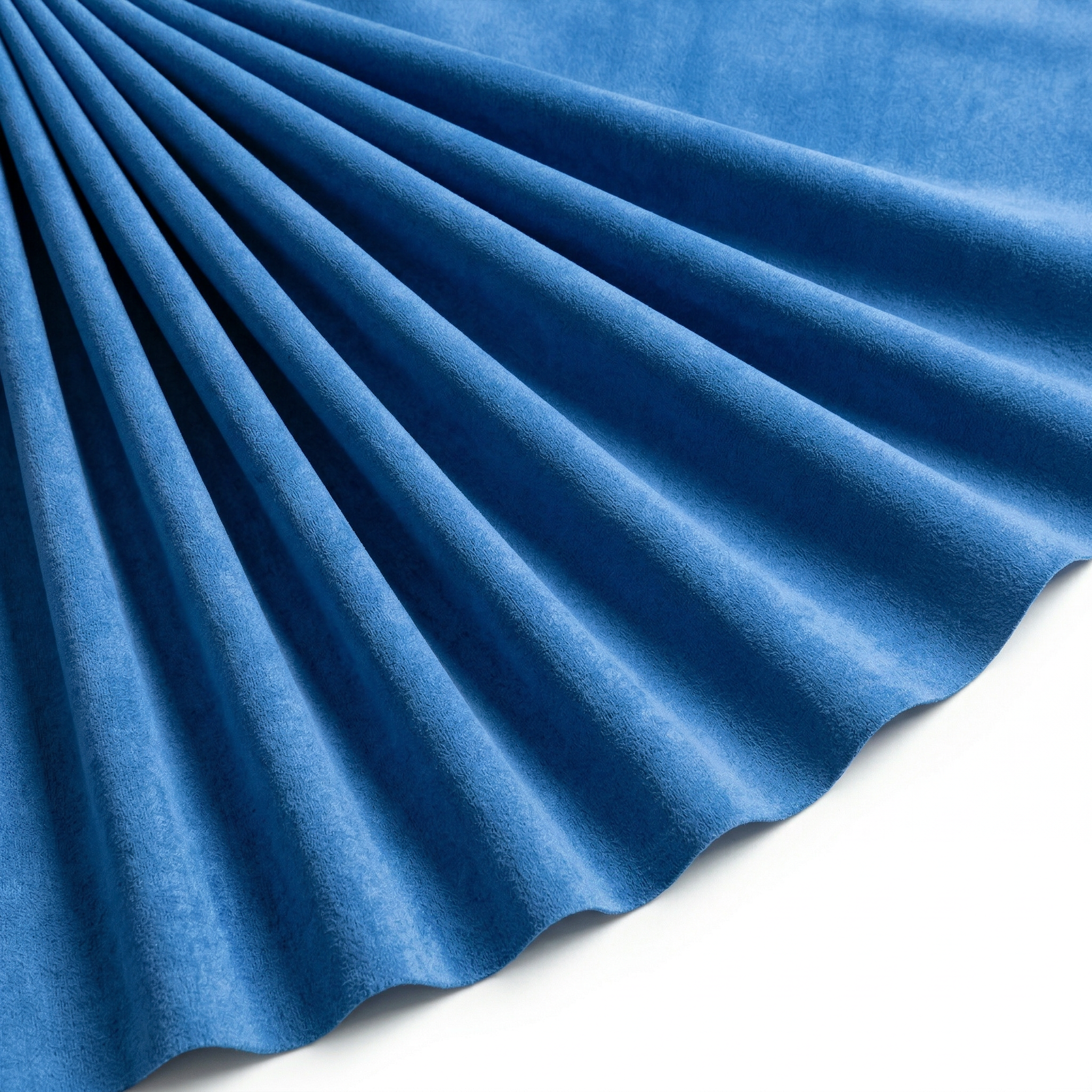 Tissu Maille Faux Daim Bleu Roi