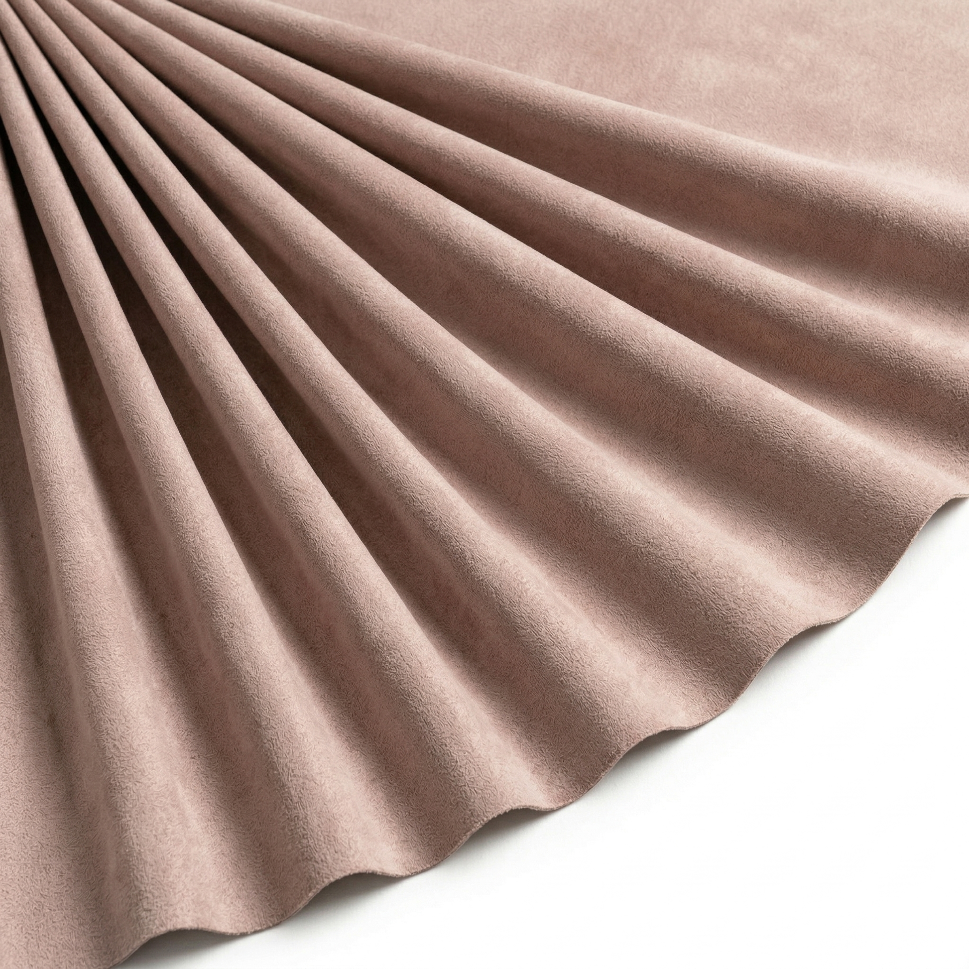Tissu Maille Faux Daim Bois de Rose