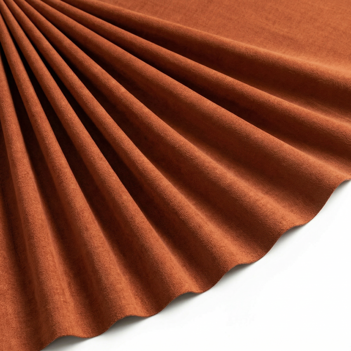 Tissu Maille Faux Daim Terracotta