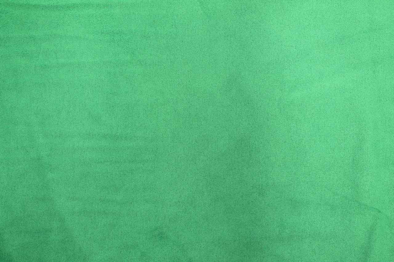 Tissu Maille Faux Daim Vert pomme