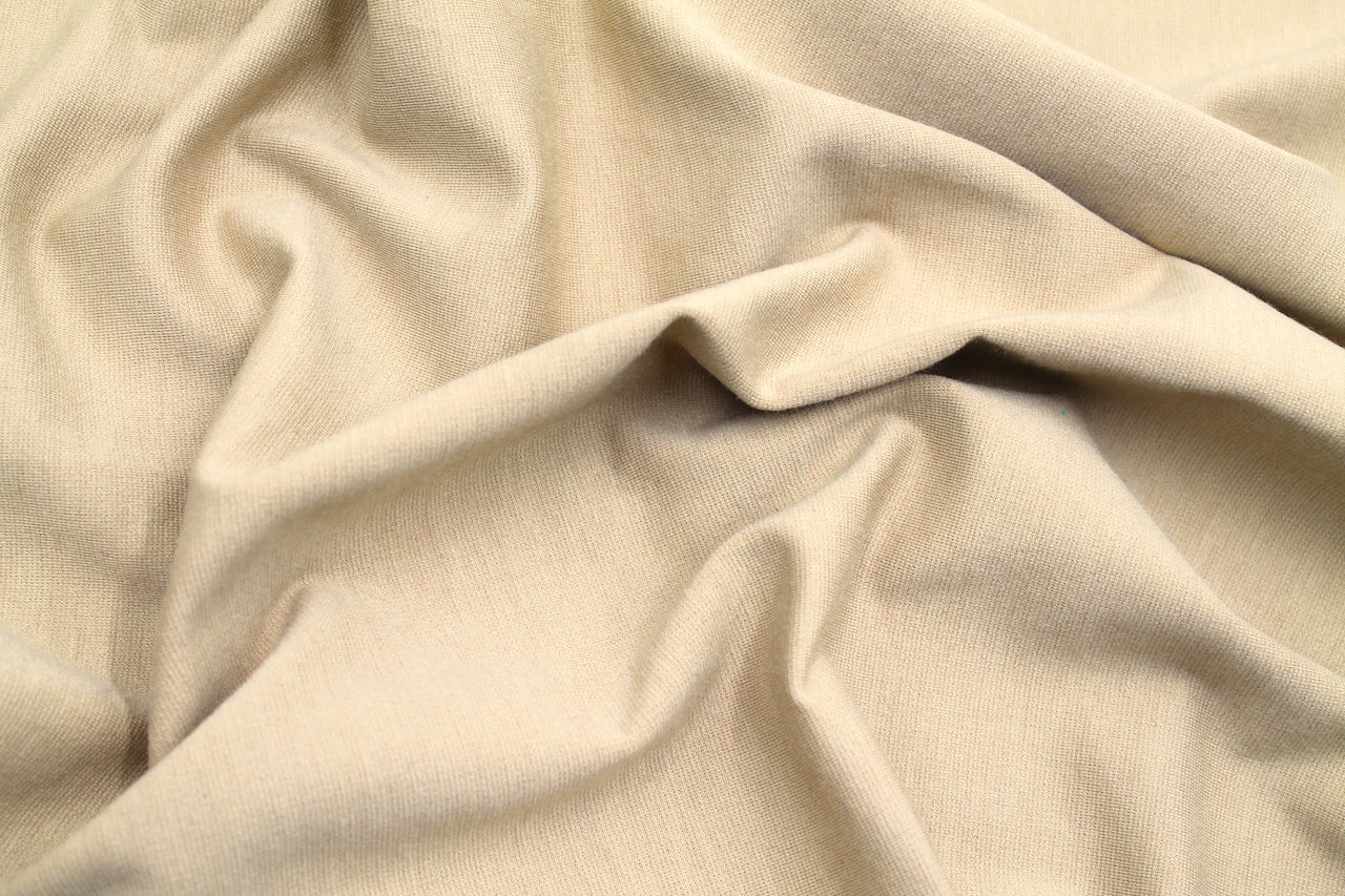 Tissu Maille Milano polyviscose Uni Beige
