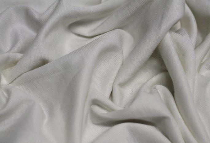 Tissu Maille Milano polyviscose Uni Blanc cassé