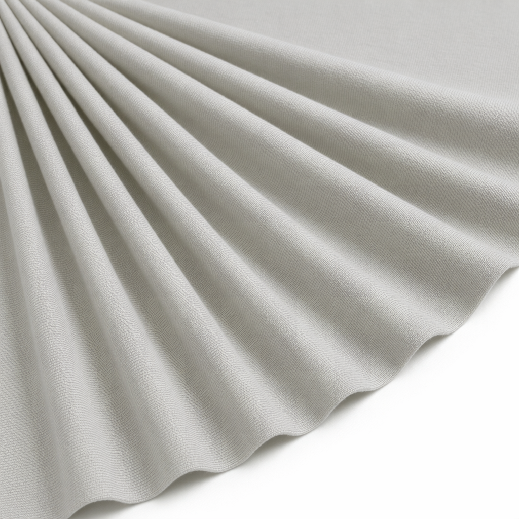 Tissu Maille Milano polyviscose Uni Blanc cassé