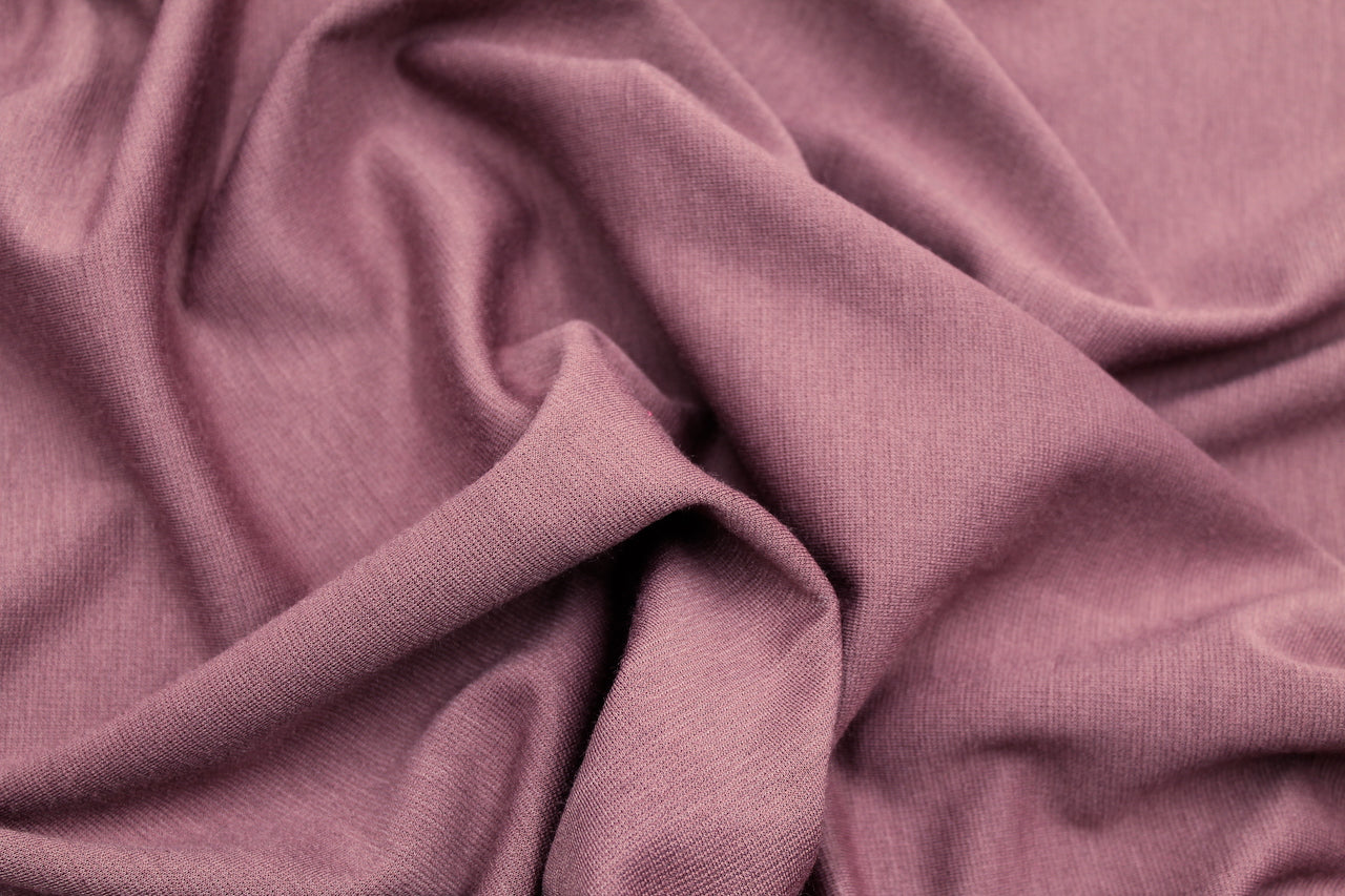 Tissu Maille Milano polyviscose Uni Bois de rose