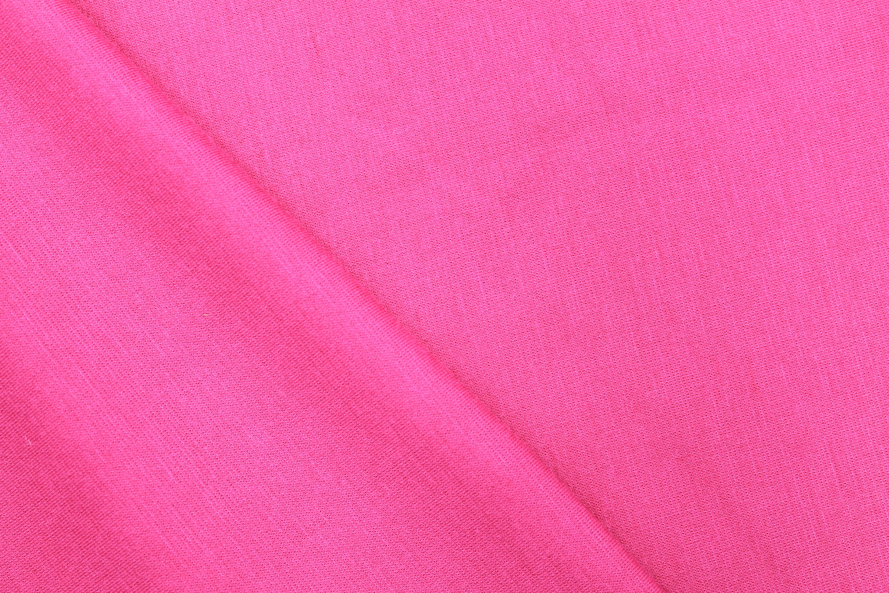 Tissu Maille Milano polyviscose Uni Fuchsia