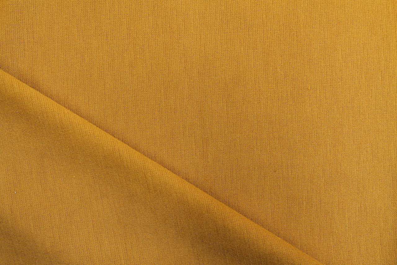 Tissu Maille Milano polyviscose Uni Jaune Safran