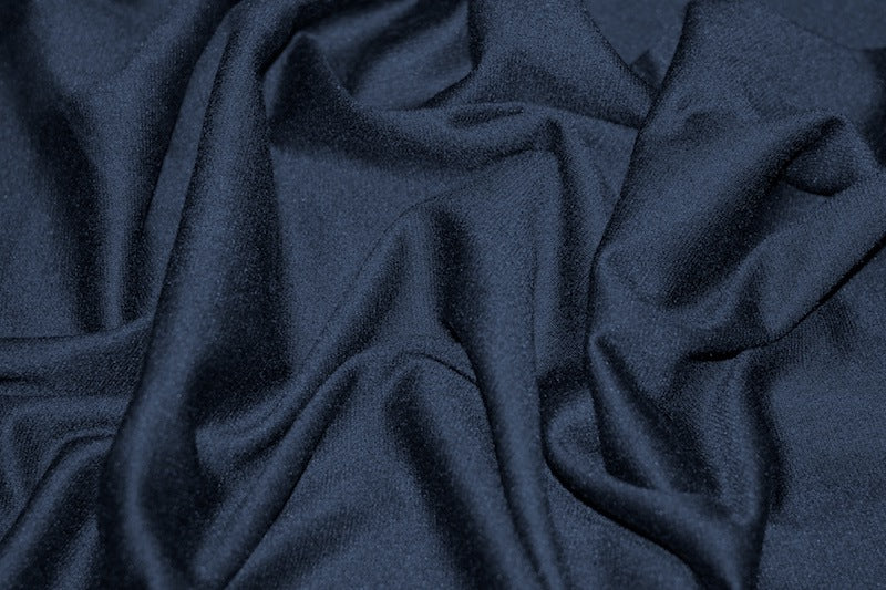 Tissu Maille Milano polyviscose Uni Marine