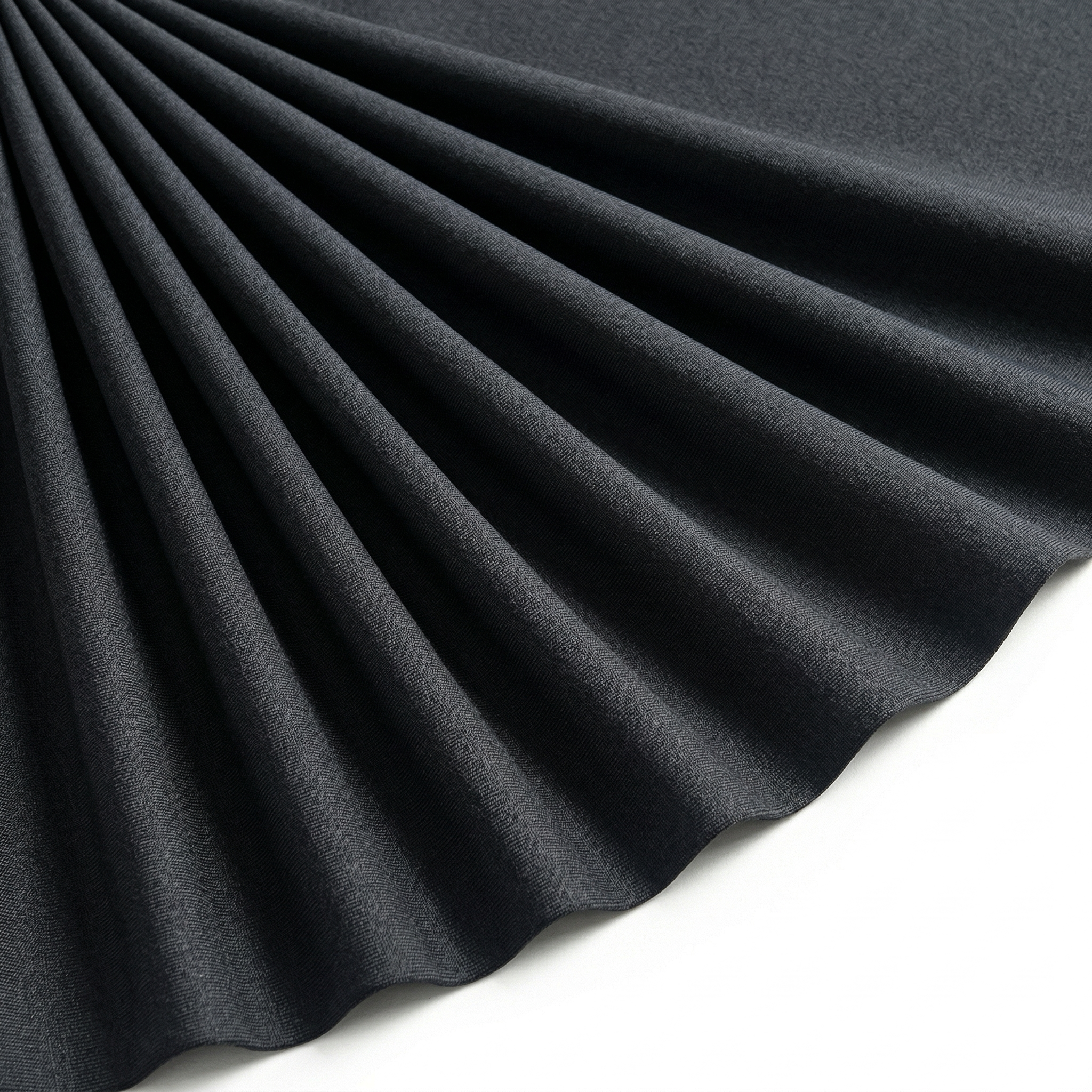 Tissu Maille Milano polyviscose Uni Noir