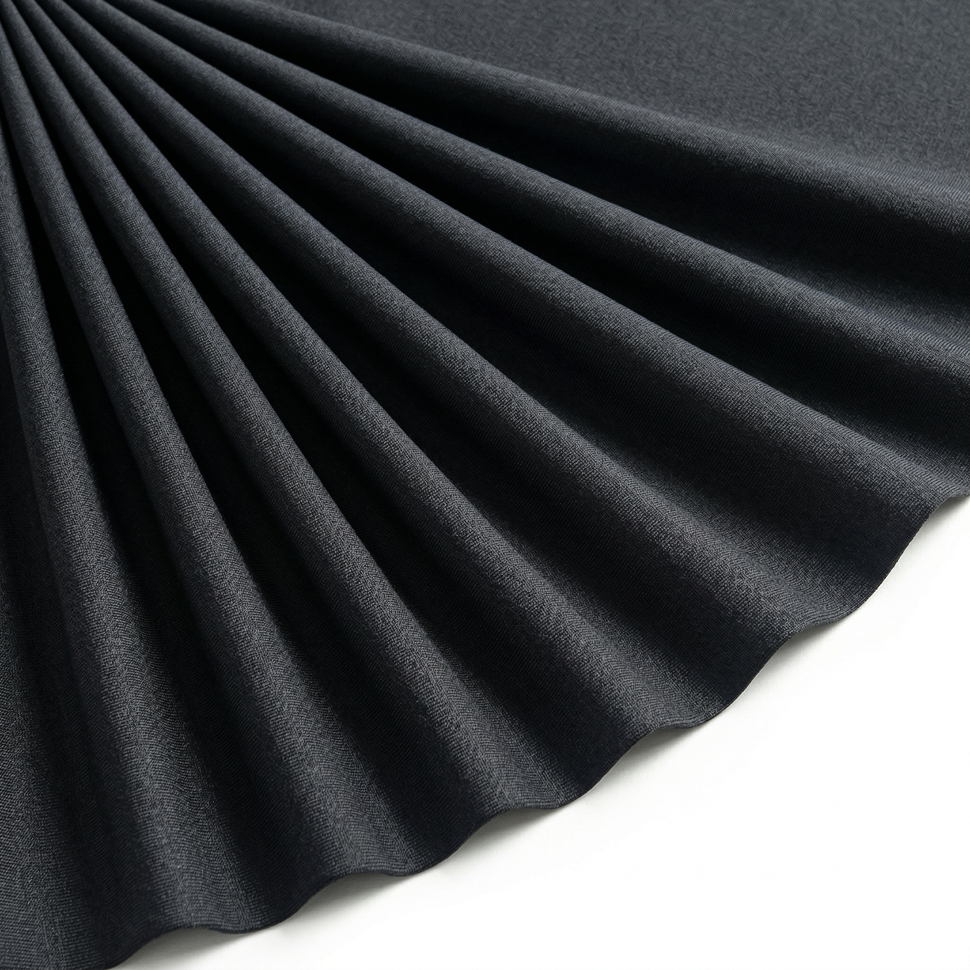 Tissu Maille Milano polyviscose Uni Noir