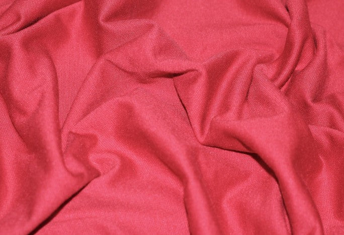 Tissu Maille Milano polyviscose Uni Rouge
