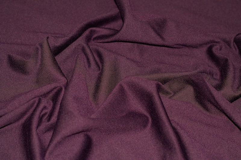 Tissu Maille Milano polyviscose Uni Rouge Bordeaux