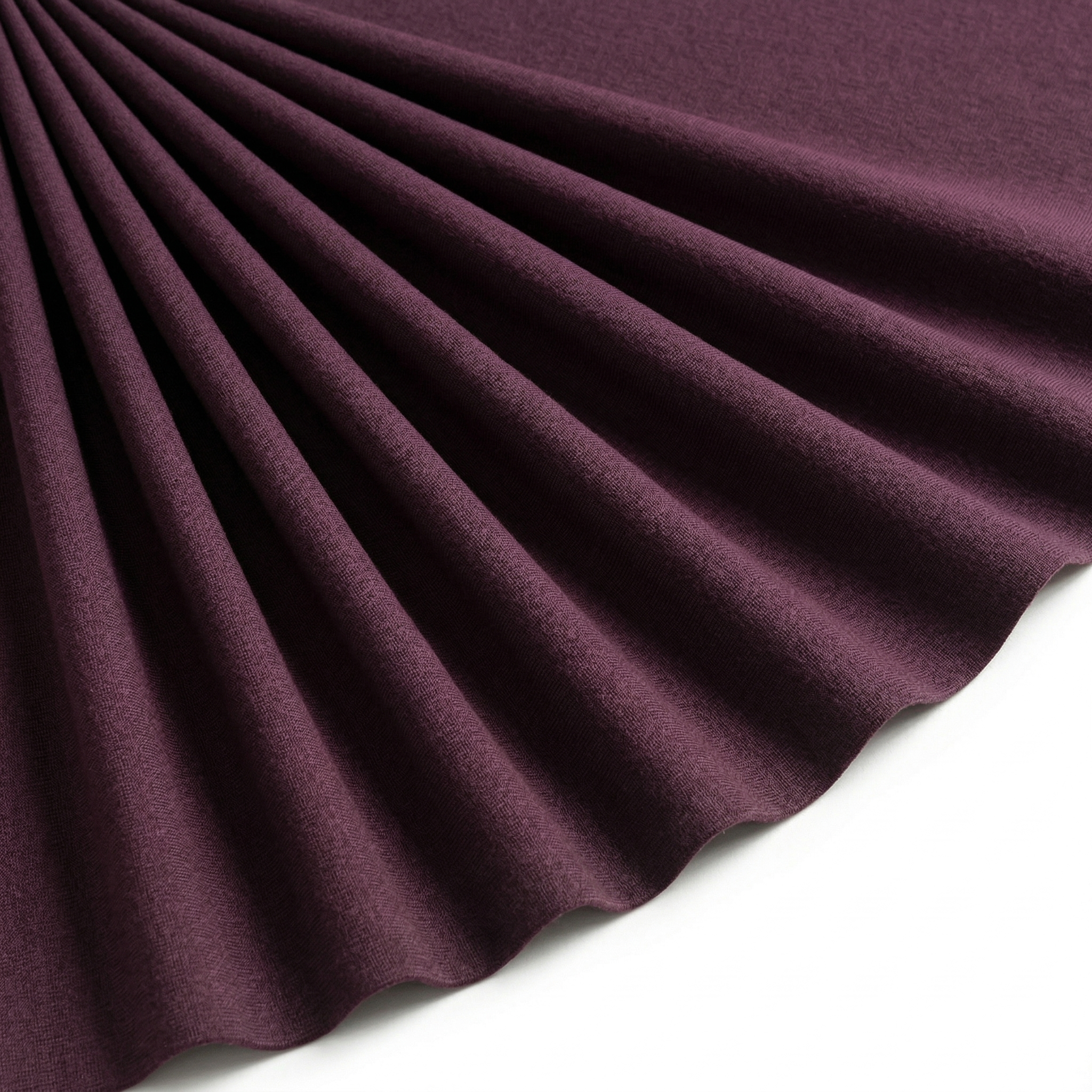 Tissu Maille Milano polyviscose Uni Rouge Bordeaux