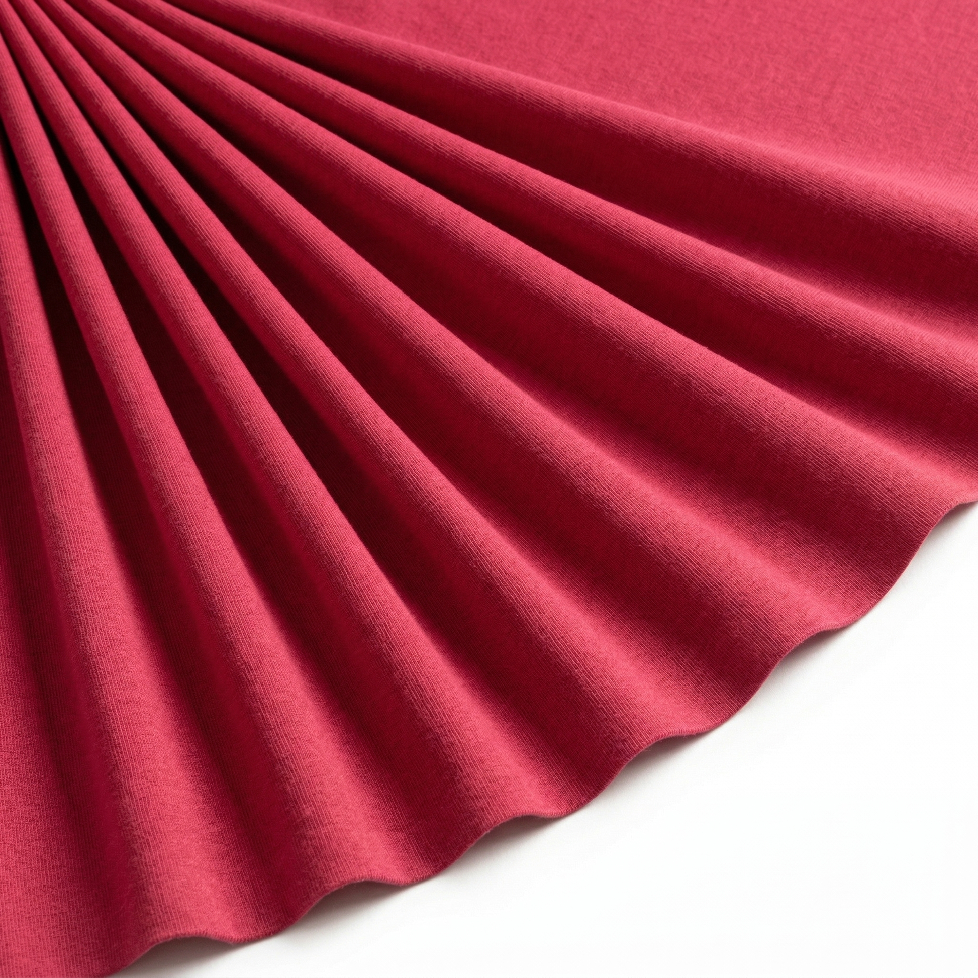 Tissu Maille Milano polyviscose Uni Rouge