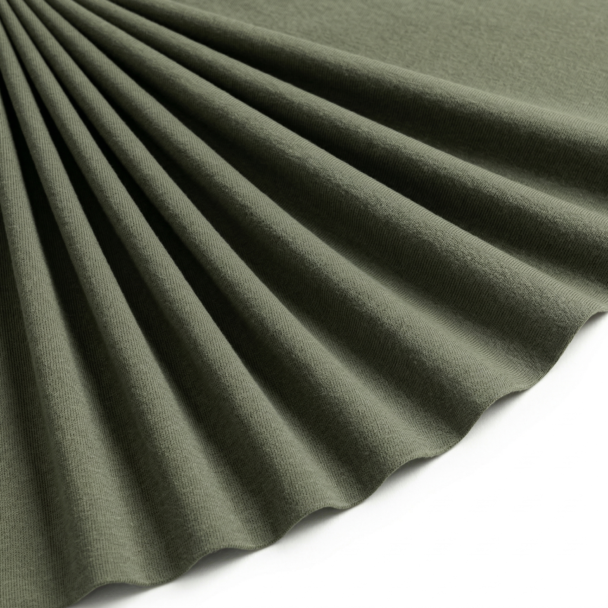 Tissu Maille Milano polyviscose Uni Vert Kaki