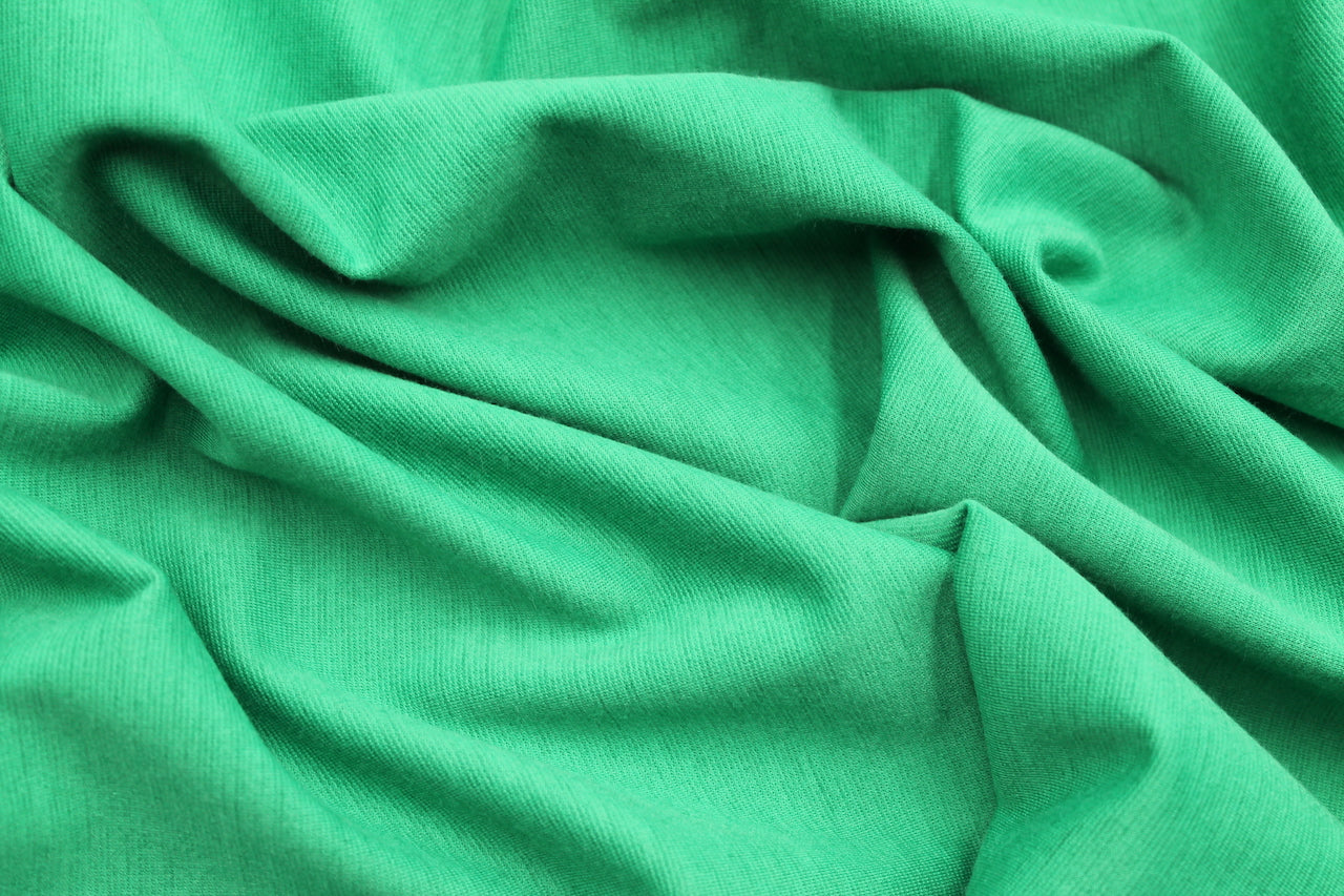 Tissu Maille Milano polyviscose Uni Vert pomme