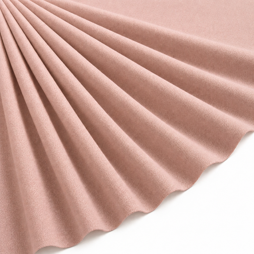 Tissu Maille Pull Confort Uni Rose pale