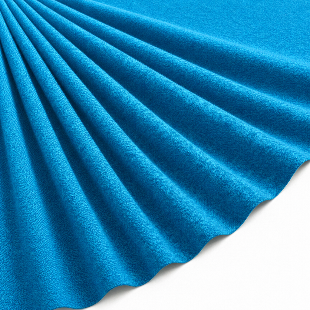 Tissu Maille Pull Confort Uni Turquoise