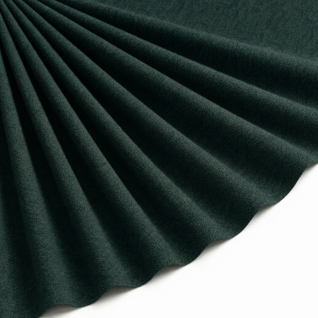 Tissu Maille Pull Confort Uni Vert