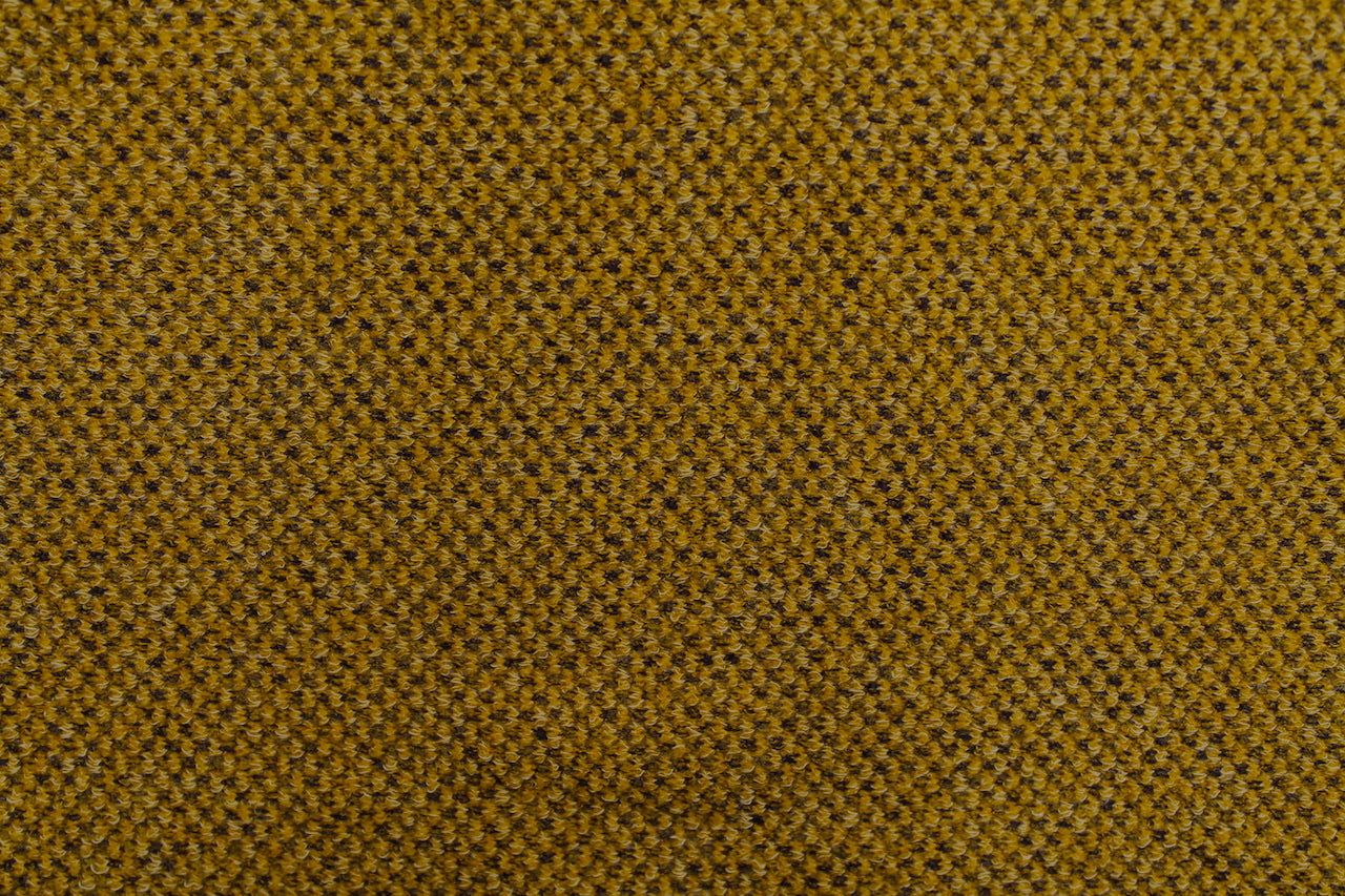 Tissu Maille Pull Ruche Uni Jaune Safran