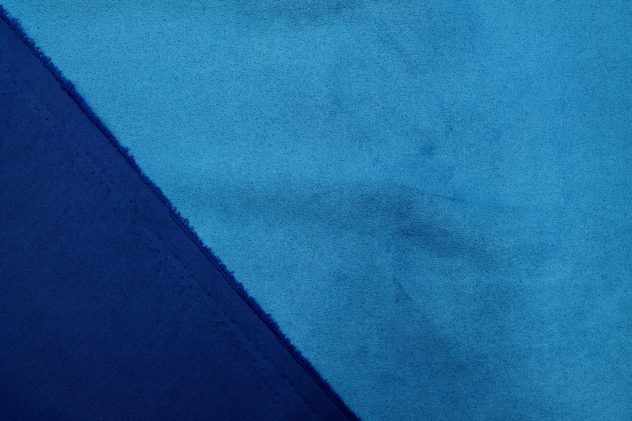 Tissu Maille Scuba envers Suédine Bleu Roi