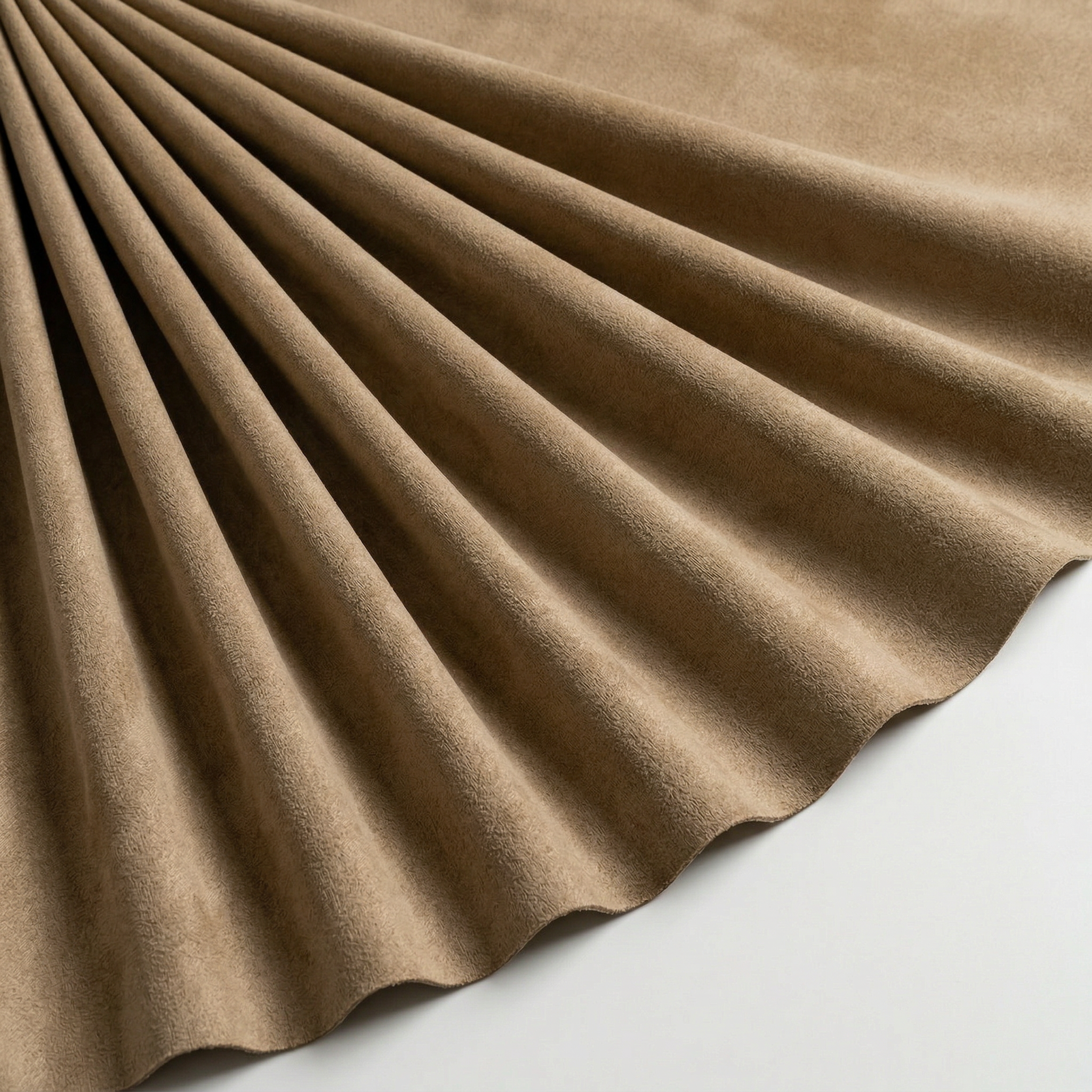Tissu Maille Scuba envers Suédine Camel foncé