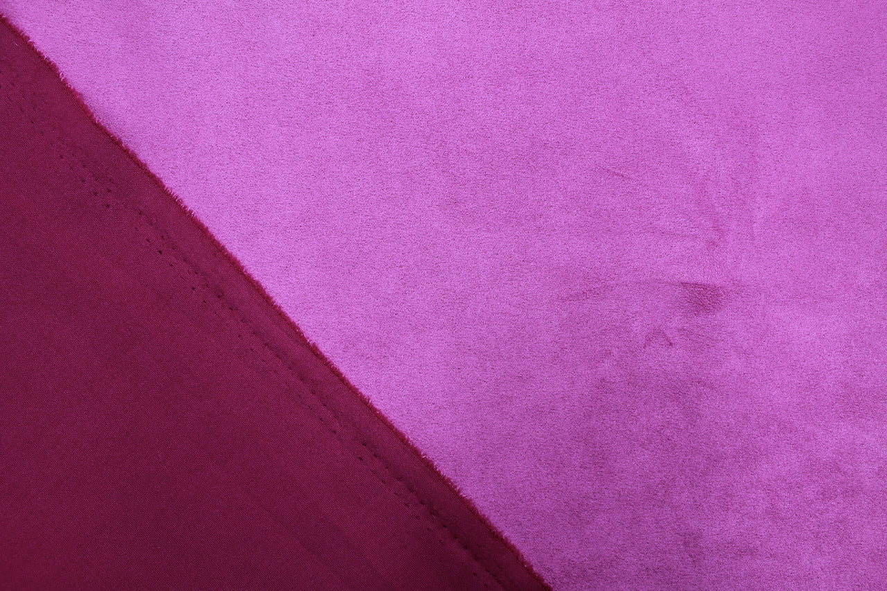 Tissu Maille Scuba envers Suédine Fuchsia