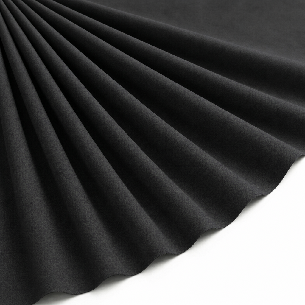 Tissu Maille Scuba envers Suédine Noir